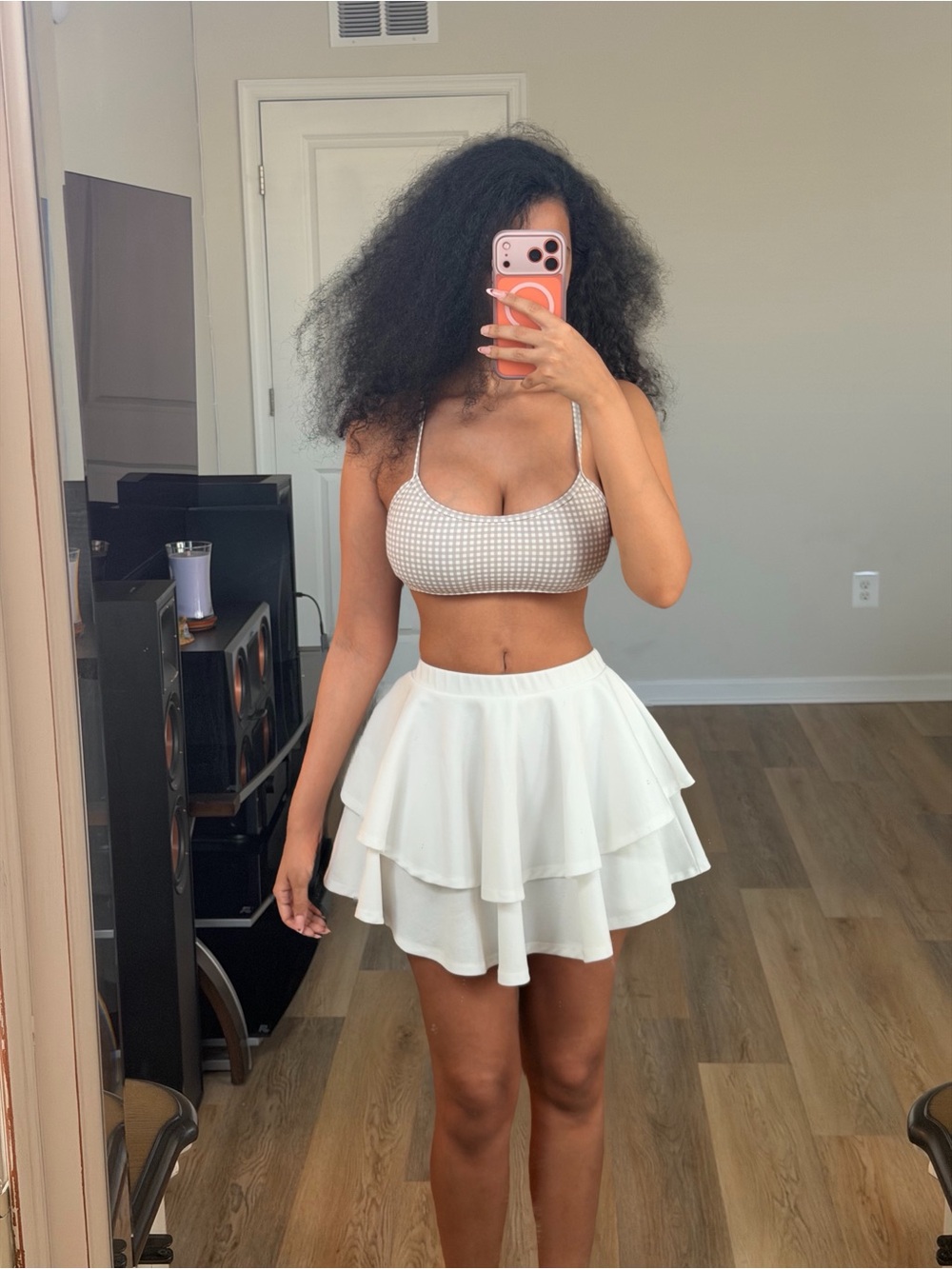 OAK + FORT White Tiered Circle Skirt